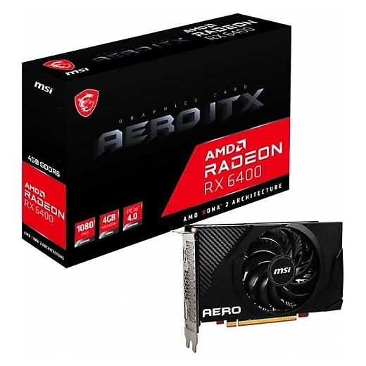 Msı Vga Radeon Rx 6400 Aero Itx 4G Rx6400 4Gb Gddr6 64B Pcıe 4.0 X4 (1Xdp 1Xhdmı)