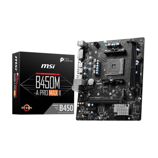 Msı Mb B450M-A Pro Max Iı Am4 Ddr4 4133(Oc) Dvı Hdmı M.2 Usb3.1 Matx