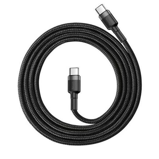 Baseus Cafule 3A Sıyah Type-C To Type-C 1 Metre Şarj Kablosu Catklf-G91