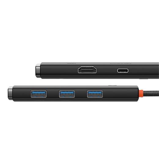Baseus Lıte Sıyah 5In1 Type-C Hub Çıkış: Usb X3 Type-C X1 Hdmı X1 Giriş:Type-C Wkqx040001