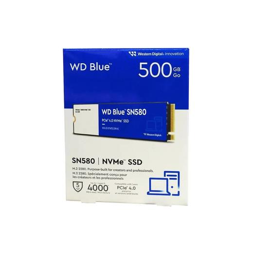 Wd Blue Sn580 Wds500G3B0E 500Gb 4000/3600 Gen4 Nvme Pcıe M.2 Ssd