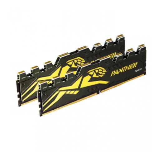 Apacer Panther Black-Gold 16Gb (2X8Gb) 3200Mhz Cl16 Ddr4 Gaming Ram (Ah4U16G32C28Y7Gaa-2)