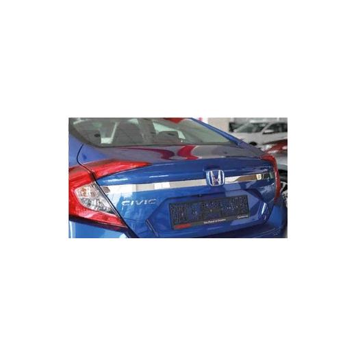 Honda Civic Fc5 2016-2020 Bagaj Üst Nikelaj Kaplama Dar