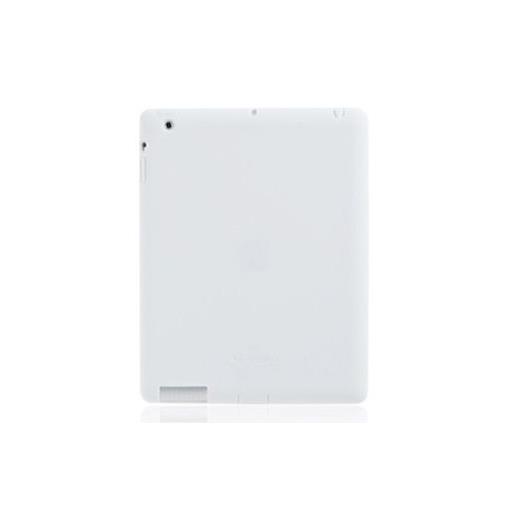 simplism Silicone Ipad 3/Ipad 4. Nesil Kılıf ve Standı   Ekran Koruyucu Film (Beyaz)