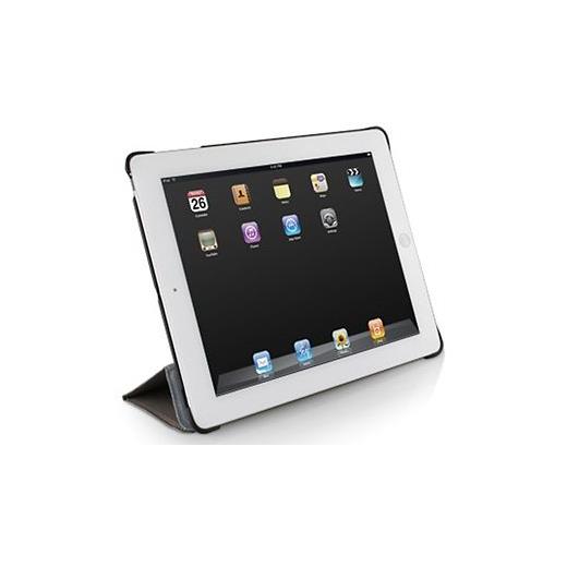 Macally BookStand Deri Ipad 3/Ipad 4. Nesil Kılıf ve Standı (Gri)