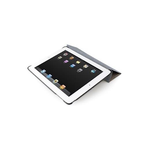 Macally BookStand Deri Ipad 3/Ipad 4. Nesil Kılıf ve Standı (Gri)