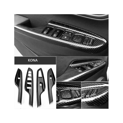Hyundai Kona Kapı Kolçak Kaplama - Karbon