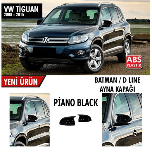 Volkswagen Tiguan 2008-2015 Batman Yarasa Ayna Kapağı Sinyalli Piano Black