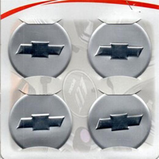 Chevrolet Gri Alüminyum Yapıştırma Jant Göbeği 4Lü 60Mm