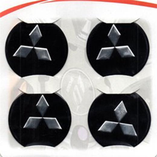 Mitsubishi Siyah Alüminyum Yapıştırma Jant Göbeği 4Lü 60Mm