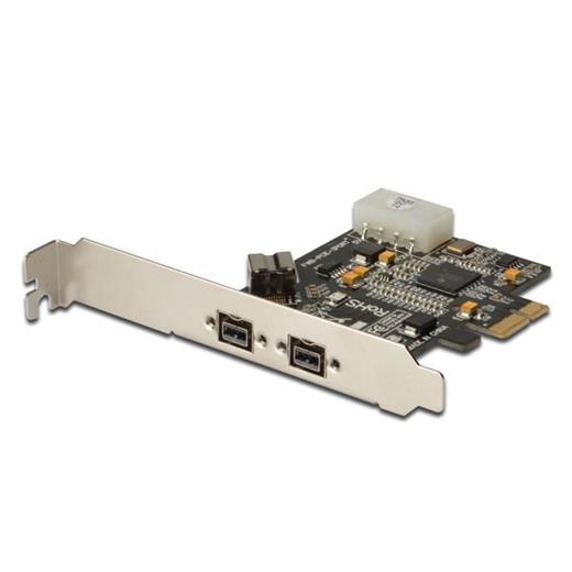 DS-30203-2 Digitus 3 Port (2 Harici, 1 Dahili Port) PCI Express Firewire 800 Kart, IEEE 1394b, TI XIO2213B chip takımı 