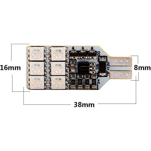 T10 Led Lamba Uzaktan Kumandalı 12 Ledli Yedi Renk