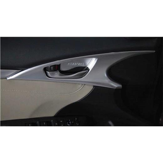 Honda Civic Fc5 2016-2020 İç Kapı Kolu Çerçevesi Silver Kalın