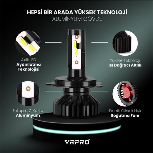 9006 F2 Mini Slim Led Xenon Far Ampulü Csp Çip