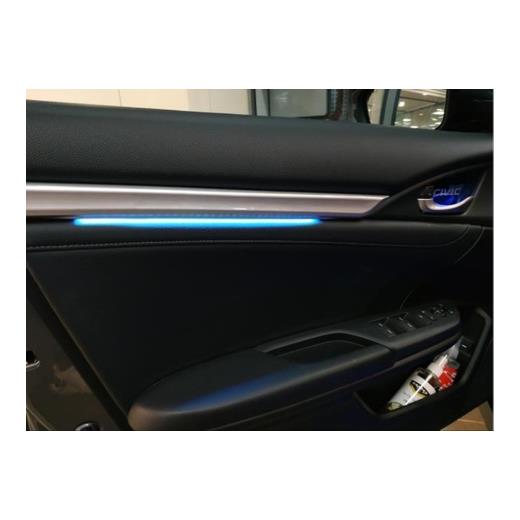 Honda Civic Fc5 Fk7 2016-2020 İçin Uyumlu Işıklı İç Kapı Çıtası 4 Parça Mavi
