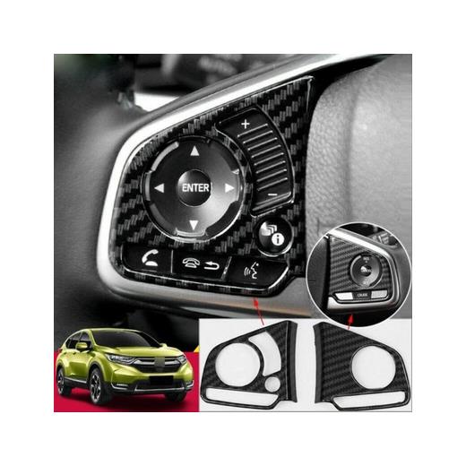 Honda Civic Fc5 2016-2020 Uyumlu Direksiyon Kaplaması 2 Parça- Karbon