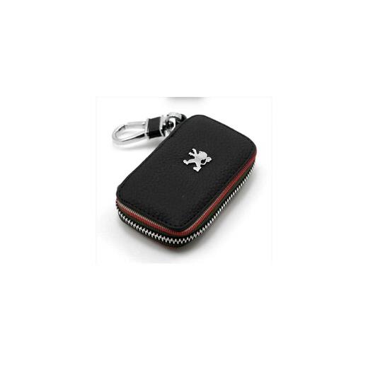 Peugeot Fermuarlı Deri Anahtar Kabı