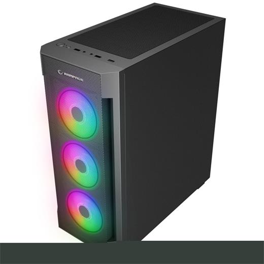 Rampage Vıgılant Mesh 650W 80+ Bronze Siyah Temperli Camlı 4X120Mm Rgb Fan Atx Mıdı Tower Gaming Oyu 