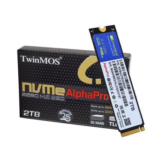 Twinmos Nvme2Tb2280Ap Alphapro 2Tb 3600-3250Mb/S Gen3 Nvme Pcıe M.2 Ssd Tlc 3Dnand
