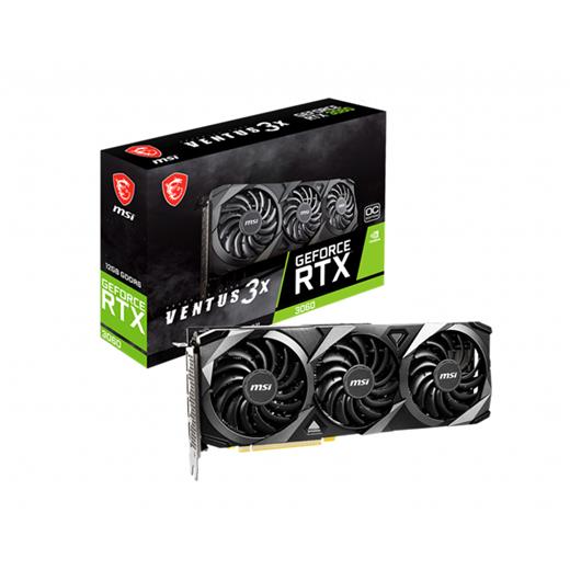 Msı Geforce Rtx3060 Ventus 3X 12G Oc 12Gb Gddr6 192Bıt 1Xhdmı 3Xdp Ekran Kartı