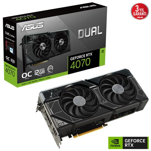 Asus Dual-Rtx4070-O12G 12Gb Gddr6X Hdmı Dp 192Bit