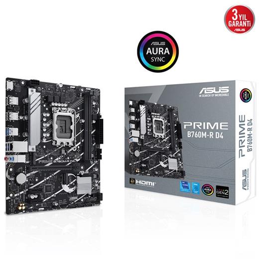 Asus Prime B760M-R D4 1700P Hdmi 90Mb1Ha0-M0Eay0