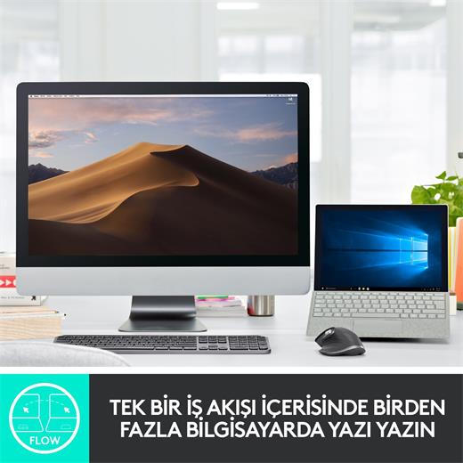 Logitech MX Keys Aydınlatmalı 920-010254 Tam Boyutlu Kablosuz Türkçe Q Klavye - Siyah