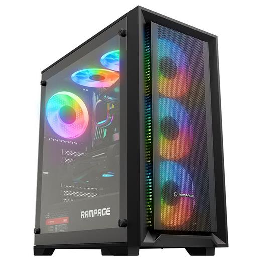 Rampage Voyager 750W 80+ Bronze Siyah 4*Rgb Auto Fan Atx Mıdı Tower Gamıng Oyuncu Kasası