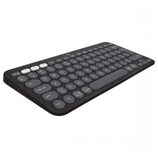 Logıtech K380S Pebble Keys 2  Siyah, 920-011859 Bluetooth Türkçe Q Multimedya Mini Klavye