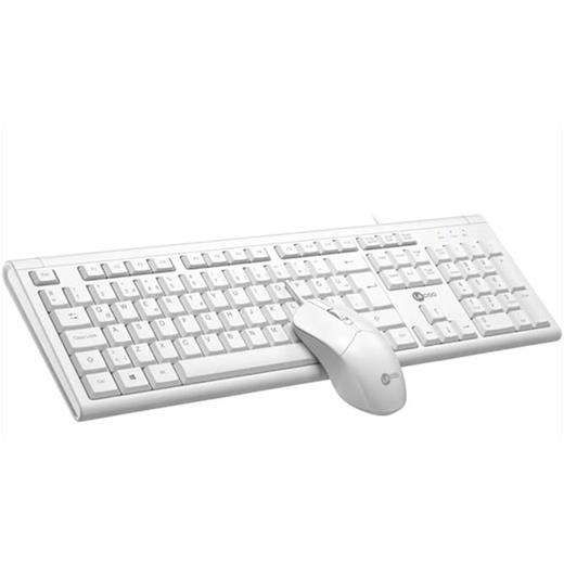Lenovo Lecoo Usb Kablolu Türkçe Q Klavye Mouse Set Beyaz Cm101-B 