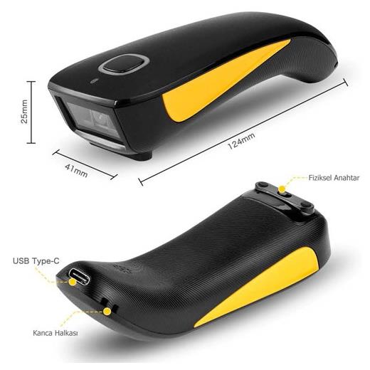 Perkon Tiger Bs92 Kablosuz Karekod 1D/2D Hafızalı Barkod Okuyucu