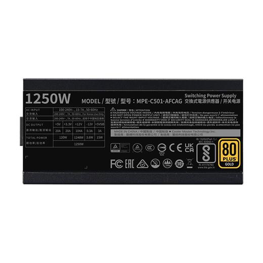 Coolermaster 1250W 80+ Gold Mwe V2 Mpe-C501-Afcag-3Eu Pcıe5.0 Tam Modüler Power Supply