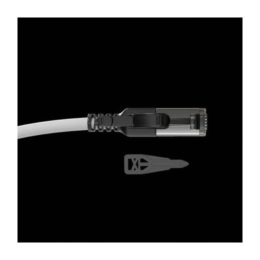 Lindy Lın-47601 Cat. 6A S/Ftp Güvenlik İçin Kilitlenebilir Patch Kablo 500Mhz Gri Renk 0.5M