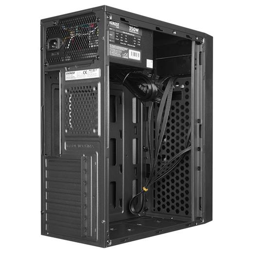 Everest K310 Peak 350W Smd Psu 2*Usb2.0+Hd Audio Mid-Tower Kompakt Tasarım Atx Pc Kasası 