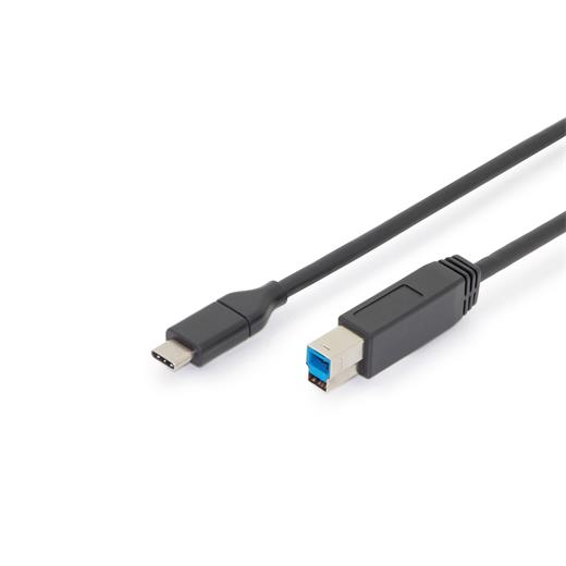 Digitus Ak-300149-010-S Usb Tip-C Bağlantı Kablosu Tip C (Usb 3.1) Erkek Tip B Erkek 1 Metre Gen2 3A 10Gb 3.1 Versiyon Ce Siyah Renk