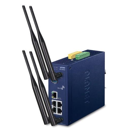 Planet Pl-Iap-2400Ax Endüstriyel 5Ghz 802.11Ax 2400Mbps Kablosuz Access Point 4 X 10/100/1000Base-T Rj45 Lan Port (Port 1 İle Port 4 Arası)1 X 10/100/1000Base-T Rj45 Wan/Lan Port (Port 5)2 X Çift Bant (2.4Ghz/5Ghz) Rp-Sma