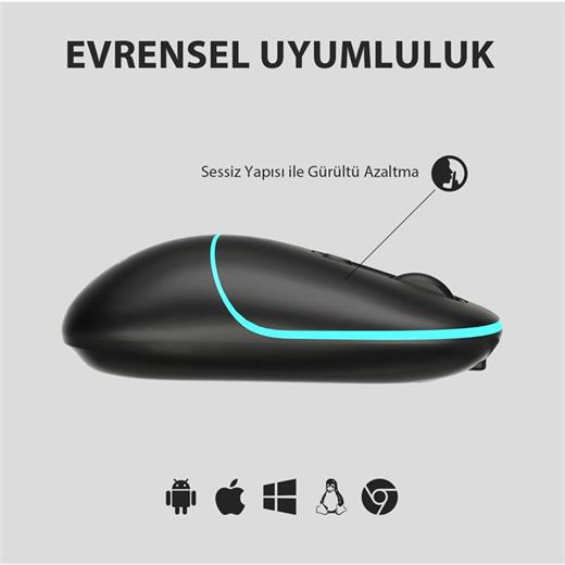 Lenovo Lecoo Usb Optik Kablosuz Mouse Siyah Ws210-S 