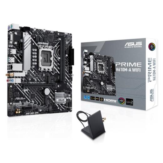Asus Prıme H610M-A Wıfı Ddr5 5600Mhz 1Xvga 1Xhdmı 1Xdp 2Xm.2 Usb 3.2 Matx 1700P (12. /13. Ve 14. Nesil İşlemci Uyumlu)