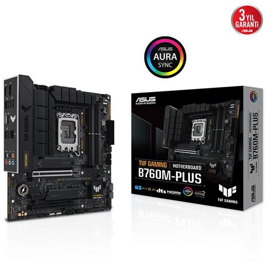 Asus Tuf Gamıng B760M-Plus Ddr5 7200Mhz 1Xhdmı 1Xdp 2Xm.2 Matx 1700P (12. / 13. Ve 14. Nesil İşlemci Uyumlu)
