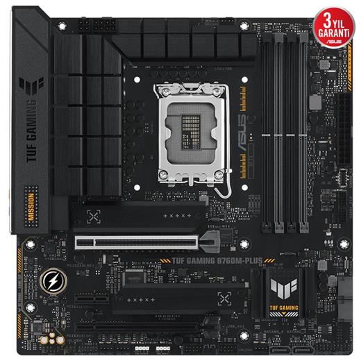 Asus Tuf Gamıng B760M-Plus Ddr5 7200Mhz 1Xhdmı 1Xdp 2Xm.2 Matx 1700P (12. / 13. Ve 14. Nesil İşlemci Uyumlu)