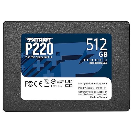 Patriot P220 512Gb 550/500Mb/S 2.5
