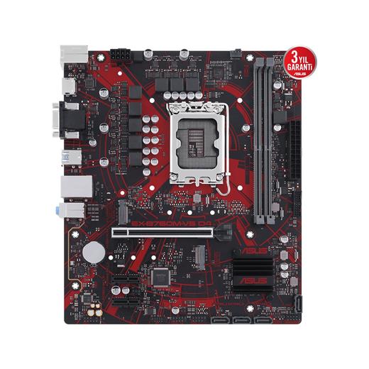 Asus Ex-B760M-V5 D4-Csm 5333Mhz(Oc) M.2 Hdmı Vga Matx 1700P