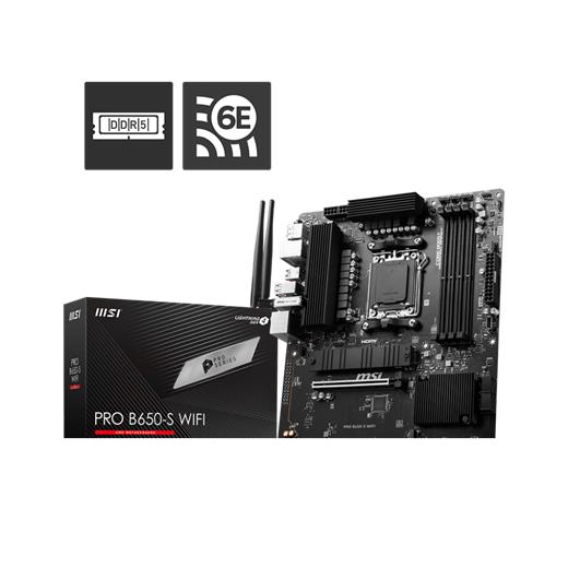 Msı Pro B650-S Wıfı Ddr5 7200(Oc)Mhz Hdmı Dp M.2 Atx Am5 