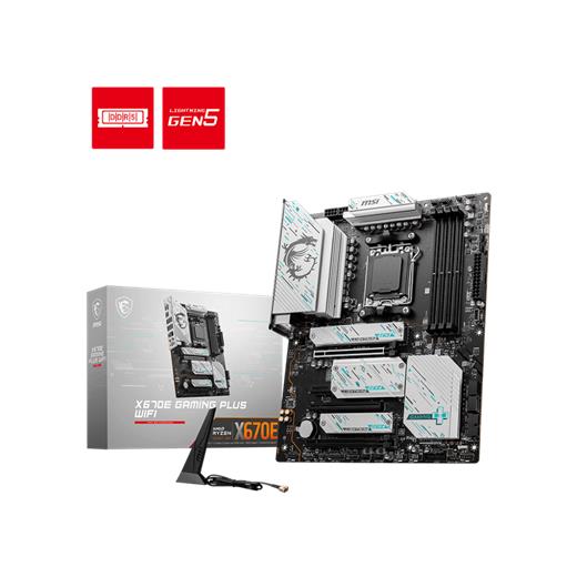 Msı X670E Gamıng Plus Wıfı Ddr5 7800+(Oc)Mhz Atx Am5
