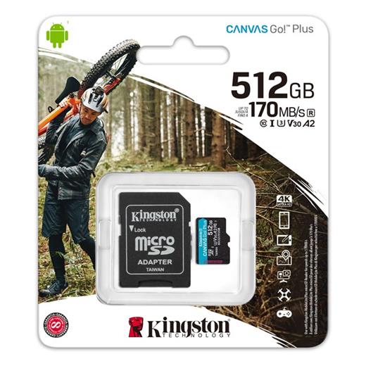 Kingston 512Gb Msdxc Canvasgo+ 170Mb Sdcg3/512Gb