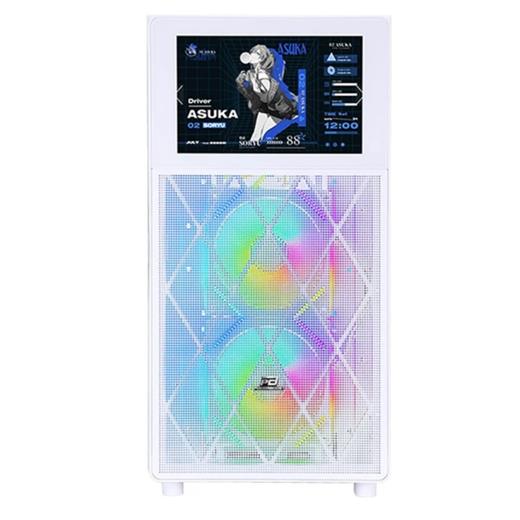 PowerBoost PB-P4367BW USB 3.0, ATX LCD Mesh ARGB Fan, Beyaz Kasa 4367 White