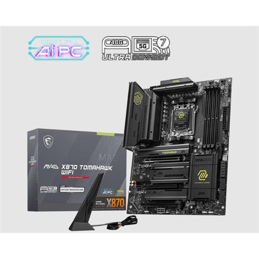 Msı Mag X870 Tomahawk Wıfı Am5 Ddr5 8400Mhz(Oc) Usb4 4X M.2 Hdmı 5G Lan Wıfı 7 Rgb Atx