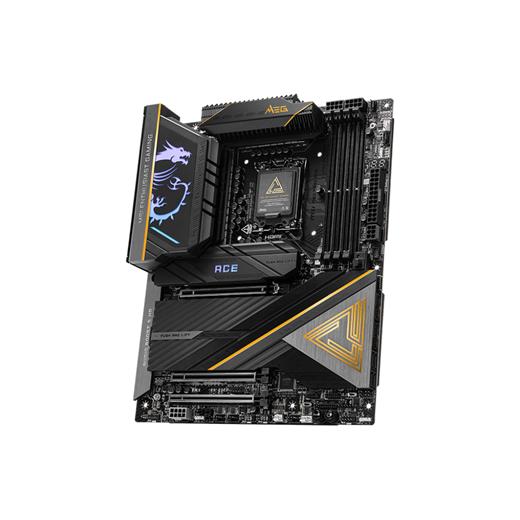 Msı Mb Meg Z890 Ace Soket 1851 Ddr5 9200Mhz(Oc) Usb 20Gbps 5Xm.2 2Xtb4 Hdmı Dısplay 10G Lan Wıfı7 Atx