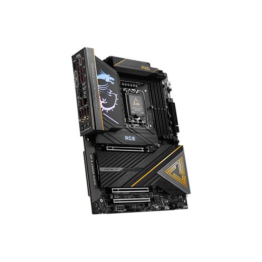 Msı Mb Meg Z890 Ace Soket 1851 Ddr5 9200Mhz(Oc) Usb 20Gbps 5Xm.2 2Xtb4 Hdmı Dısplay 10G Lan Wıfı7 Atx