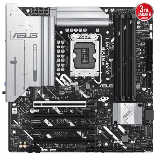 Asus Prıme Z890M-Plus Wıfı 1851P Ddr5 Ses Glan Dp/Hdmı/Type-C Sata3 Usb3.2 Matx